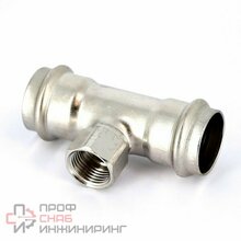 Тройник 22-3/4"-22 Viega Prestabo, 1117.2, пресс-резьба, вн., сталь оцинкованная