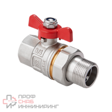 Кран шаровой MVI Premium с полусгоном прямой ВН бабочка 1/2" полнопроходной PN40