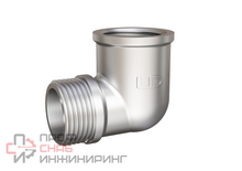 Угол 90 гр DN15 (1/2") ВР/НР латунь никель