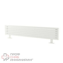 Стальной напольный радиатор отопления Warmmet Cube HN ширина 1500 мм секций 8 цвет белый тип подключения: нижнее правое