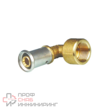 Угольник 90° 32-1", Henco P, 6, пресс-резьба, вн., латунь 6P-3206