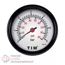 Манометр аксиального подключения 1/4" - 6 бар