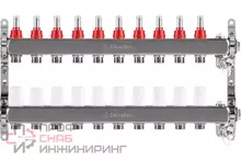 Блок коллекторный OKSELER с расходомерами, дренажным краном и краном Маевского. 10 вых., 1x3/4EK