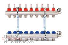 Колл.группа Uni-fitt 440E4309 1" х 9 вых 3/4" с расходомерами и термостатическими вентилями