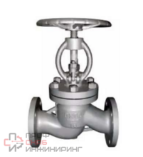 Клапан запорный сальниковый 15с22нж DN.ru VSO3434M-F-S Ду100 Ру40, фланцевый, корпус - углеродистая сталь WCB, диск - углеродистая сталь WCB, уплотнение - металл, управление - штурвал