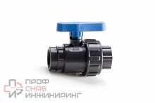 Кран шаровой РосТурПласт компрессионный полипропилен внутренняя/внутренняя резьба 1_1/4"х1_1/4" для полиэтиленовых труб