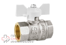 Кран шаровой латунный LD Pride Ду15 В-В бабочка (White)