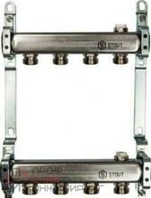 Коллектор STOUT из нержавеющей стали для радиаторной разводки 4 вых.