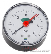 Манометр аксиальный MVI AM.5004 до 6 бар D63 мм G1/4