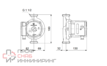 Насос Grundfos UPS25-120 180 1x230V 50Hz 9H