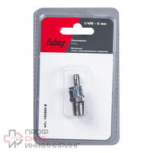 Переходник FUBAG 1/4"M на елочку 6мм с обжим. кольц. 6х11мм