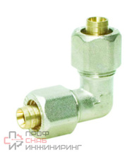 Угольник АРЕ цанговый с 2 адапт. 16х16