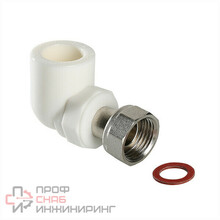 Фитинг Valtec полипропиленовый – угольник с накидной гайкой VTP.758.0.02004