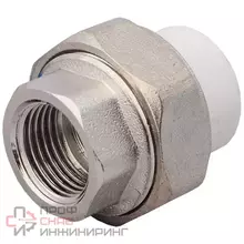 Муфта РосТурПласт PP-R белая комбинированная разъемная Дн63х2" ВР